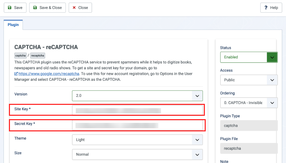 joomla google recaptcha