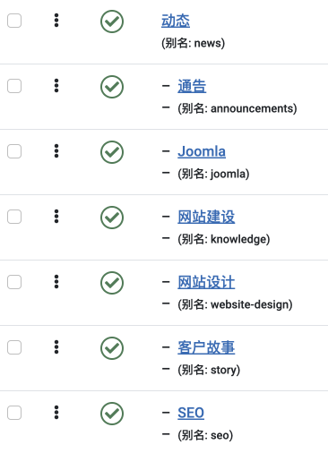 joomla 内容结构